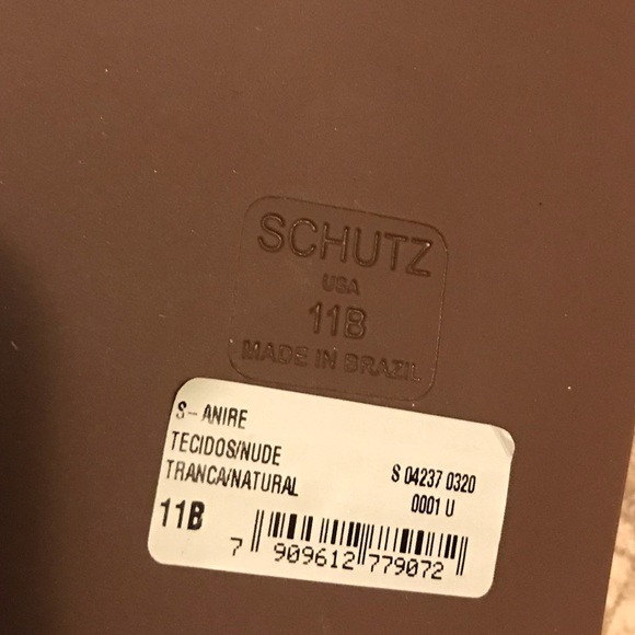 Schutz Sandals Slides rhinestone studs new neutral - Picture 8 of 8